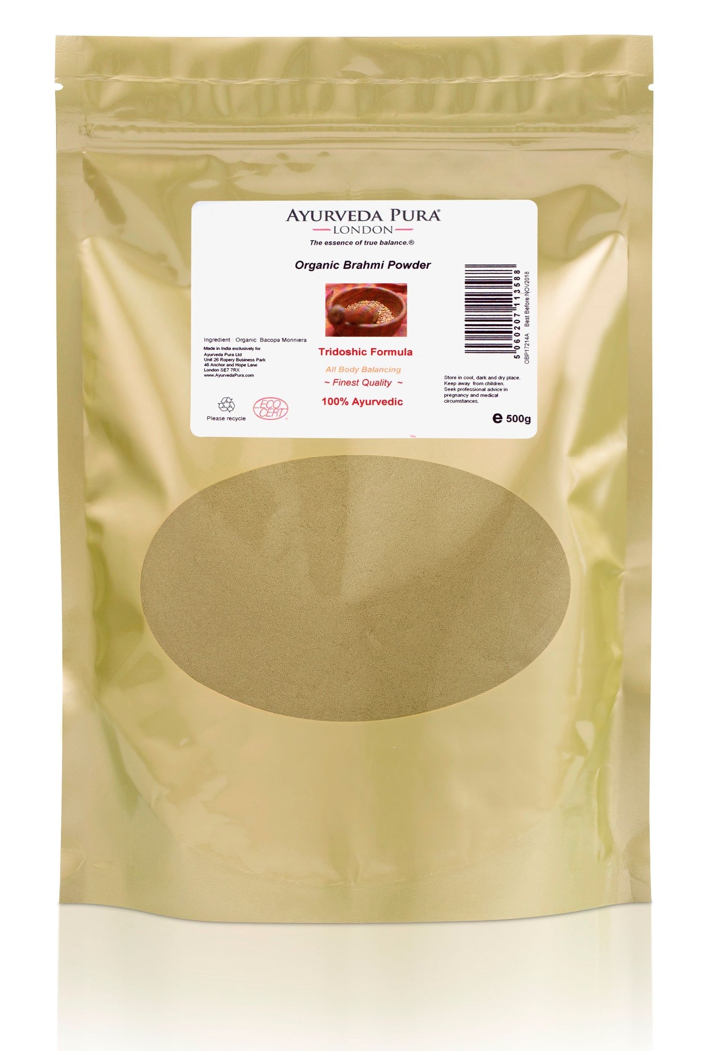 Polvo de Brahmi Orgánico - 500g