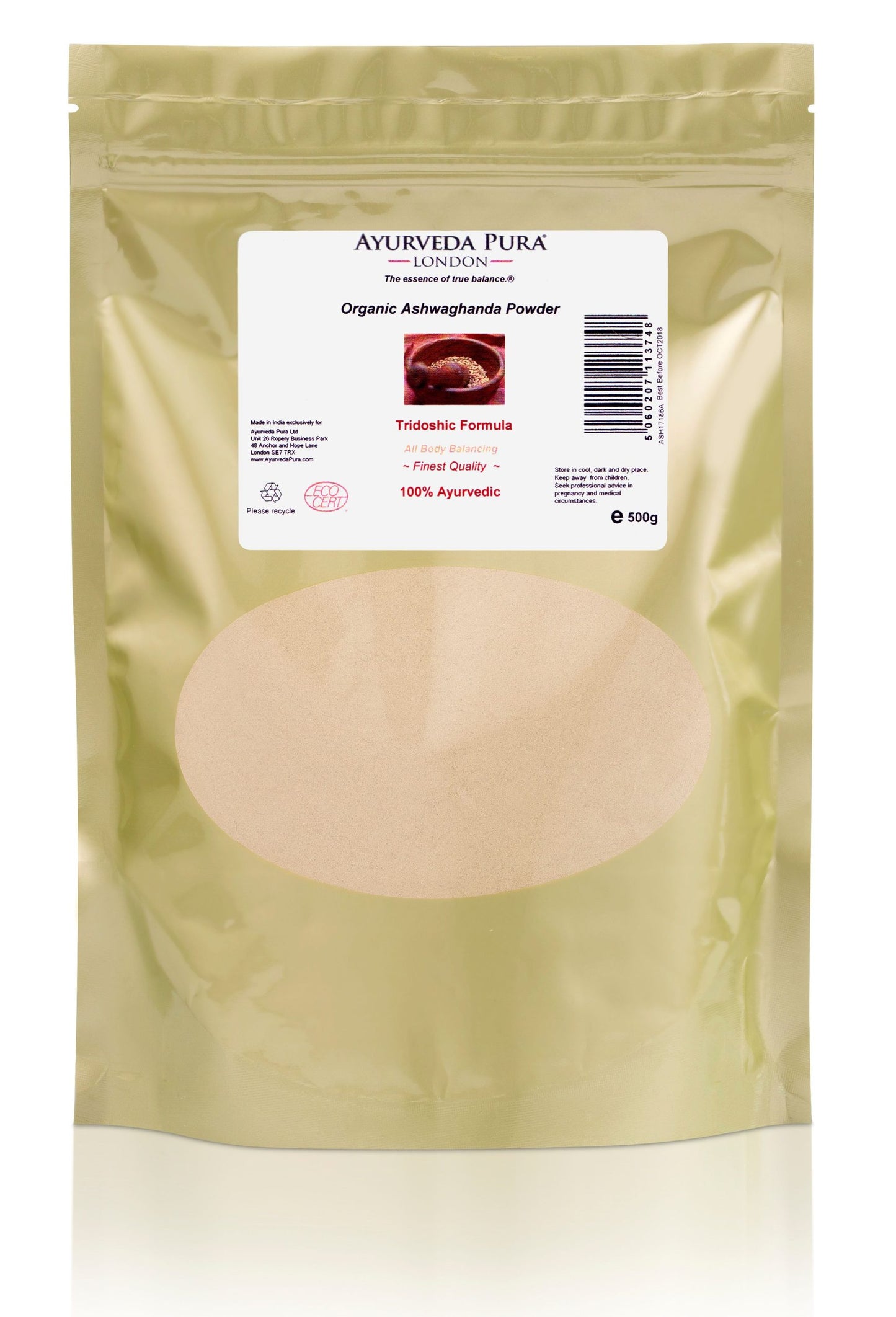 Organic Ashwagandha Powder - 500 g 
